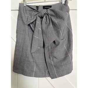 Who What Wear Women's Wrap Skirt Black‎ Plaid Size 4